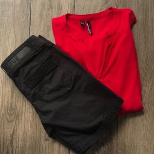 Fox black shorts size 3